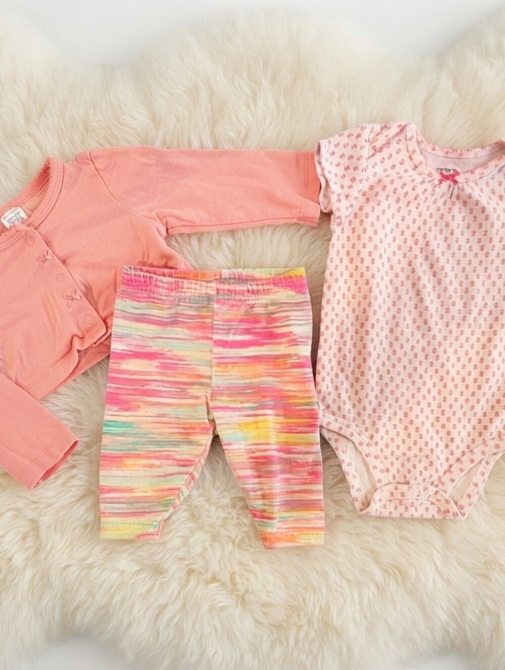 Carter's 9M Pink and Multicolor Baby Outfit Set